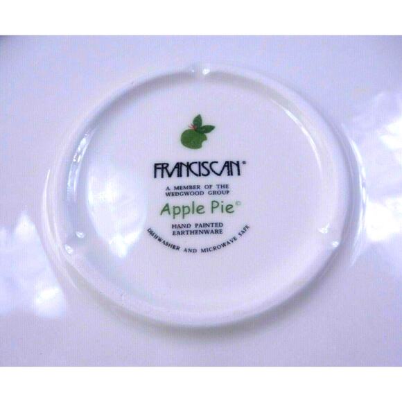 Franciscan APPLE PIE Large Serving Bowl 16" Earthenware MADE IN USA MINT w Box - Picture 7 of 11